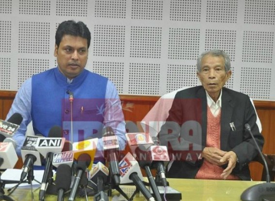 Biplab signals ‘Police innocent’ in Jirania Firing after shooting 6 youths : Judicial Investigation rejected, Magisterial investigation ordered, says ‘Nothing wrong in Citizenship Bill’ Biplab signals ‘Police innocent’ in Jirania Firing after shooting 6 youths : Judicial Investigation rejected, Magisterial investigation ordered, says ‘Nothing wrong in Citizenship Bill’
